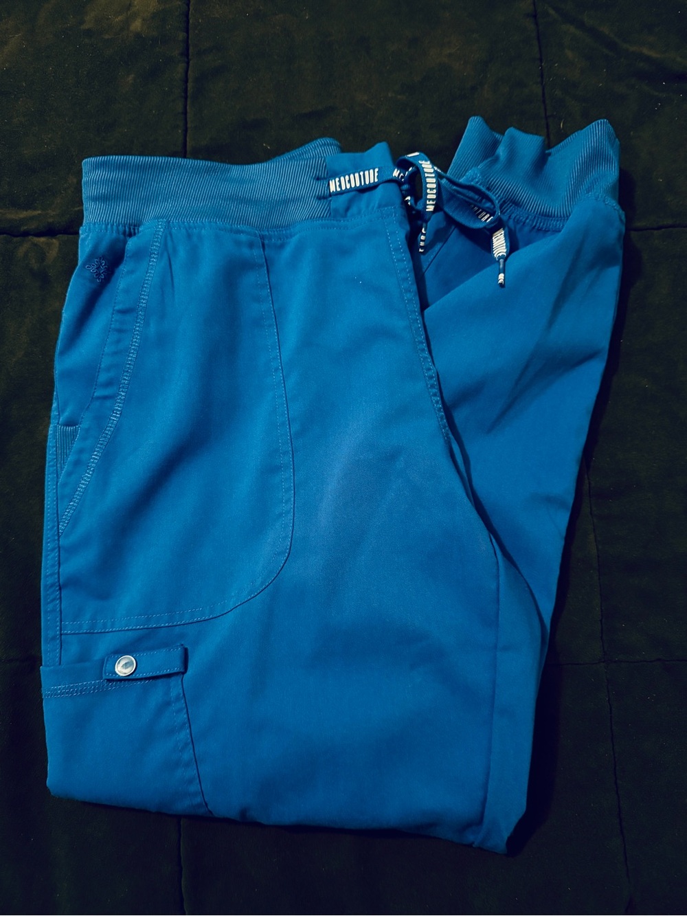Med Couture Women's Royal Blue Jogger Scrub Pants